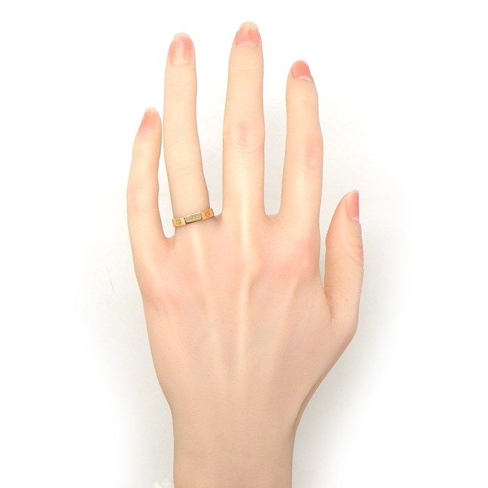 GUCCI Octagonal GG Logo Icon Ring in K18 Pink Gold - Size 9.5