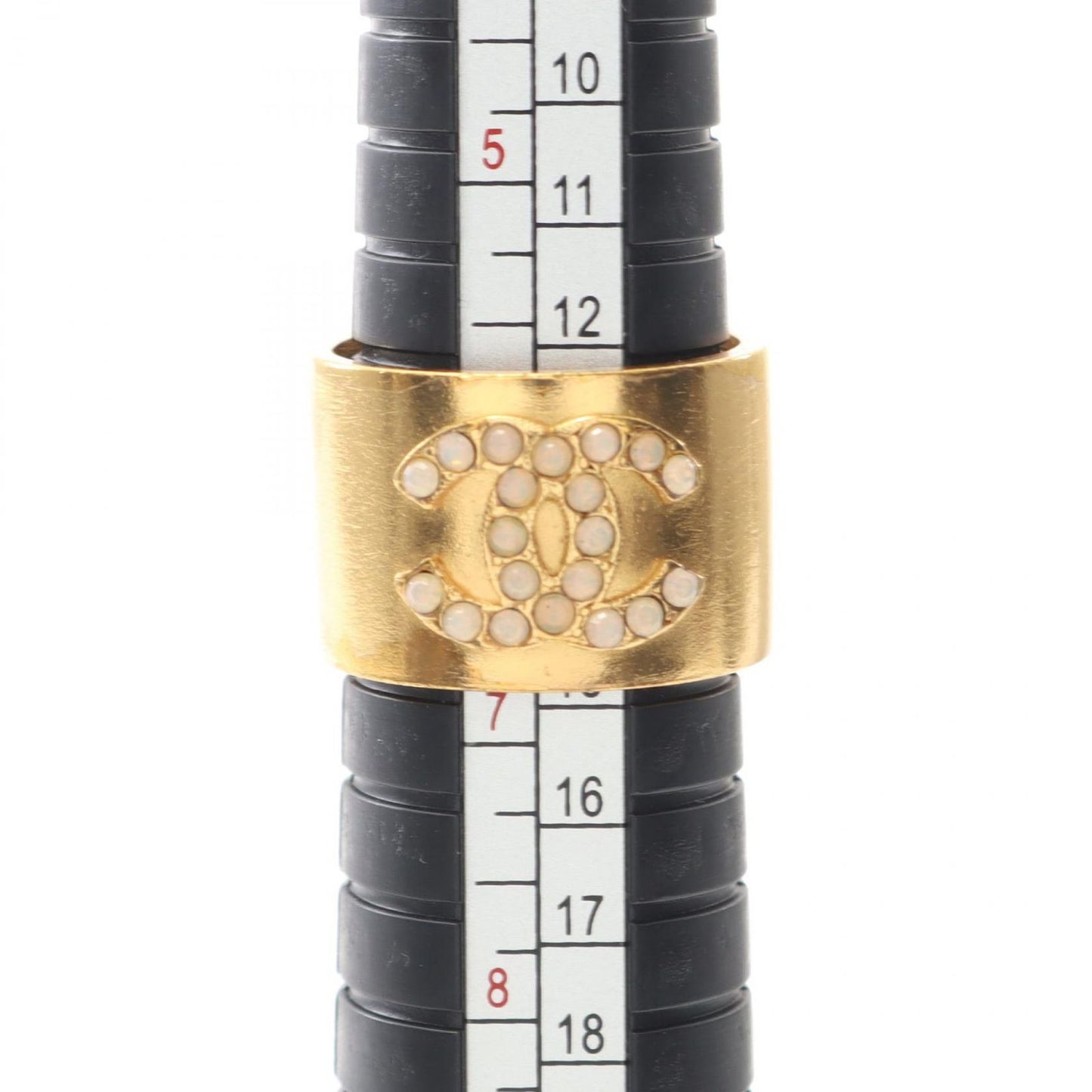 CHANEL Coco Mark Gold-Plated Ring - Timeless Elegance