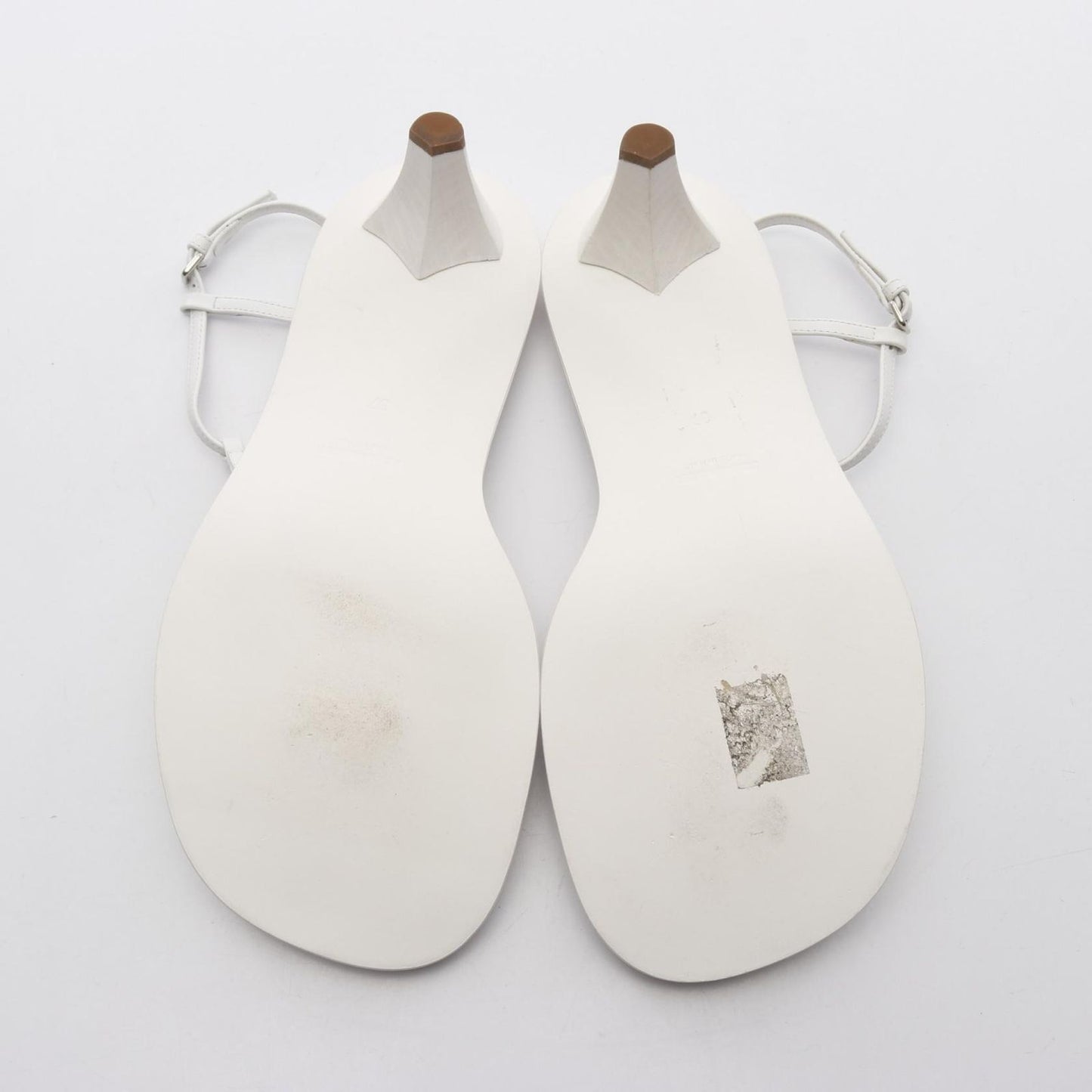 JIL SANDER White Leather Sandals - Timeless Elegance