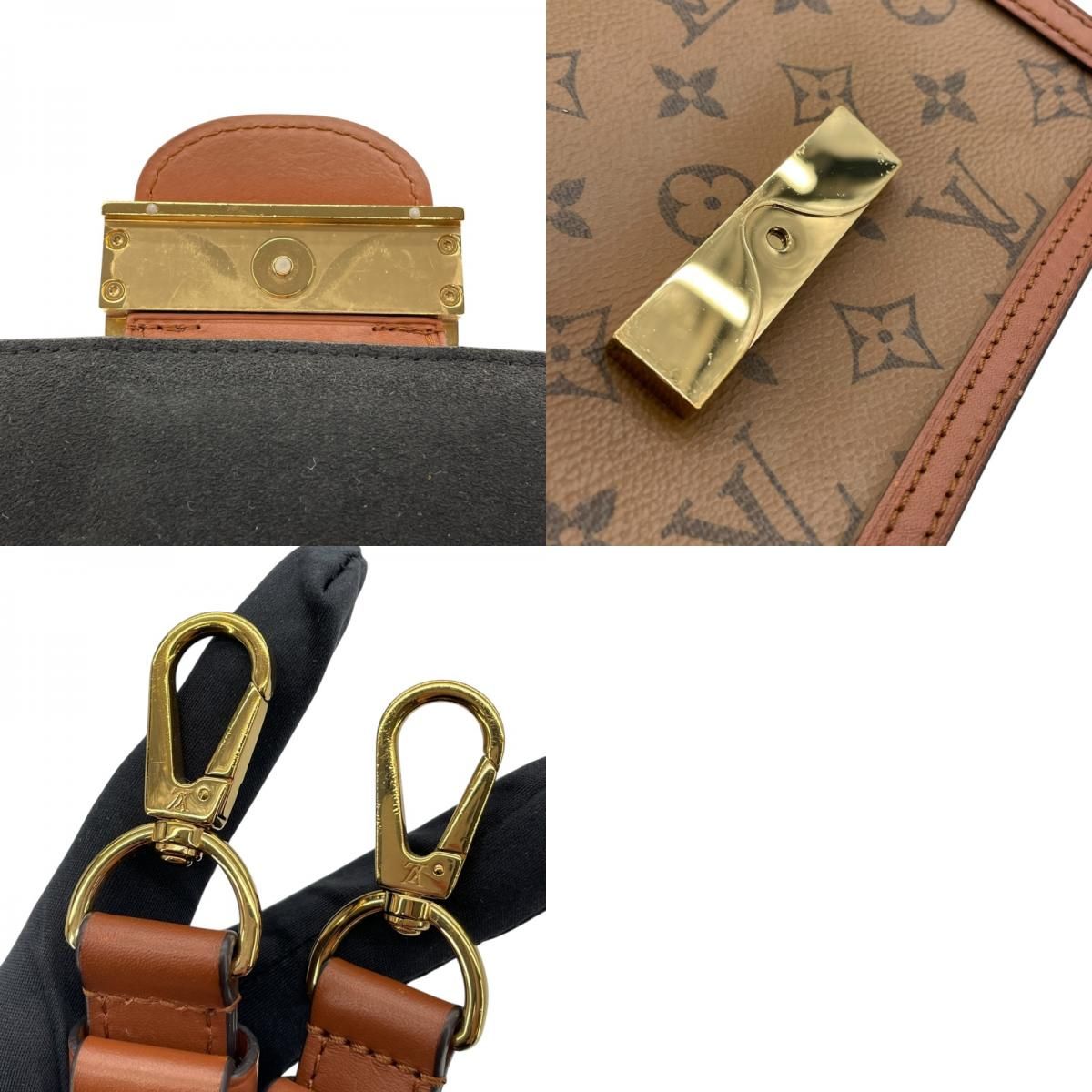 Louis Vuitton Dauphine Mini Monogram Reverse Shoulder Bag - Brown