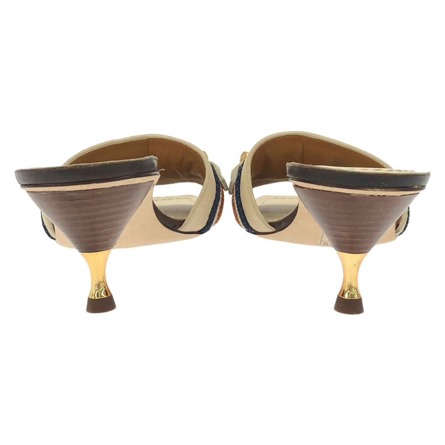 Tory Burch Beige Leather Mules - Elegant & Timeless Design