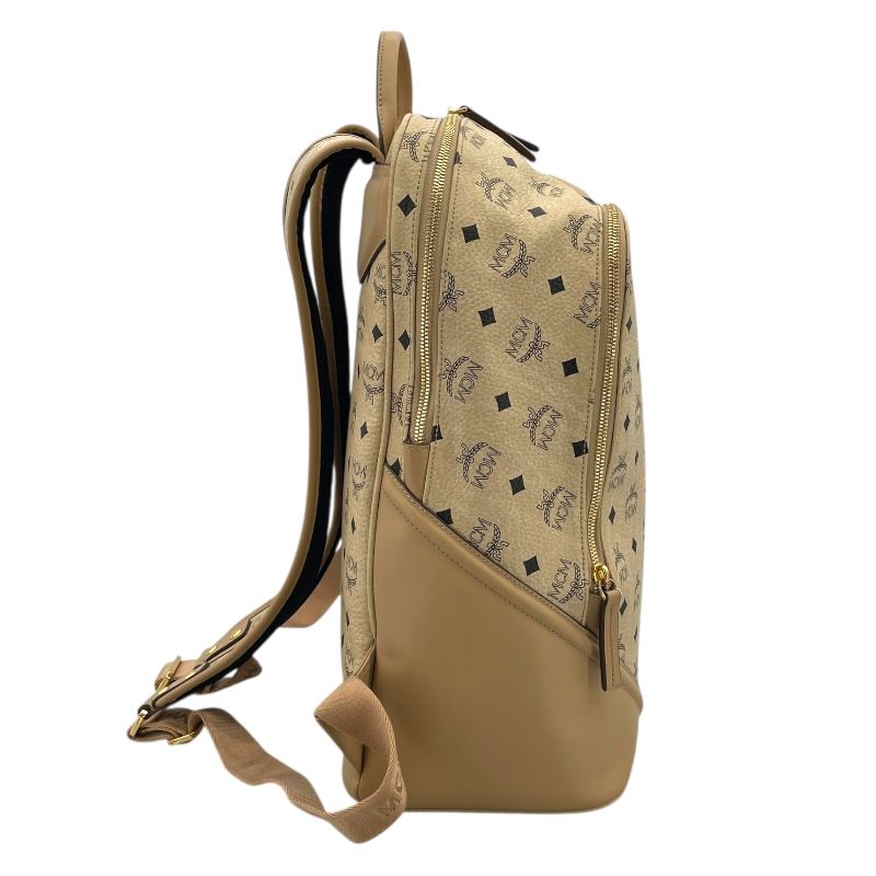 MCM Visetos Beige Backpack - Luxury Men's Daypack