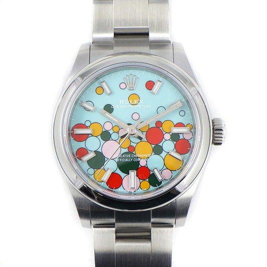 Rolex Oyster Perpetual 277200 - Candy Pink & Turquoise Blue Dial