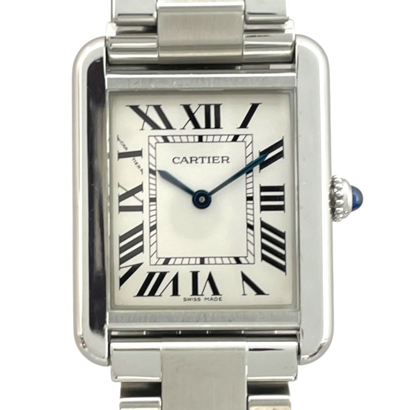 Cartier Tank Solo SM W5200013 White SS Quartz Ladies Watch