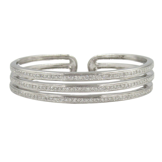 Exquisite K18WG Diamond Bangle - 2.00ct Luxury Bracelet