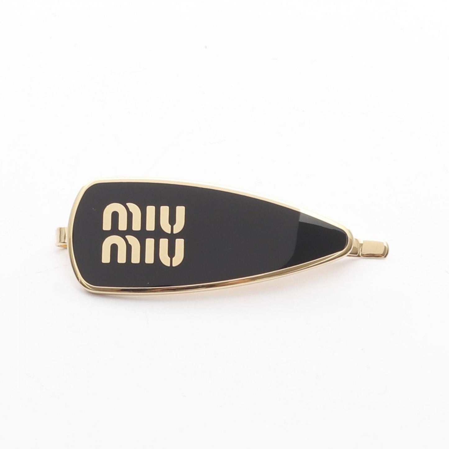 Miu Miu Logo Gold Hair Clip - Exquisite Craftsmanship