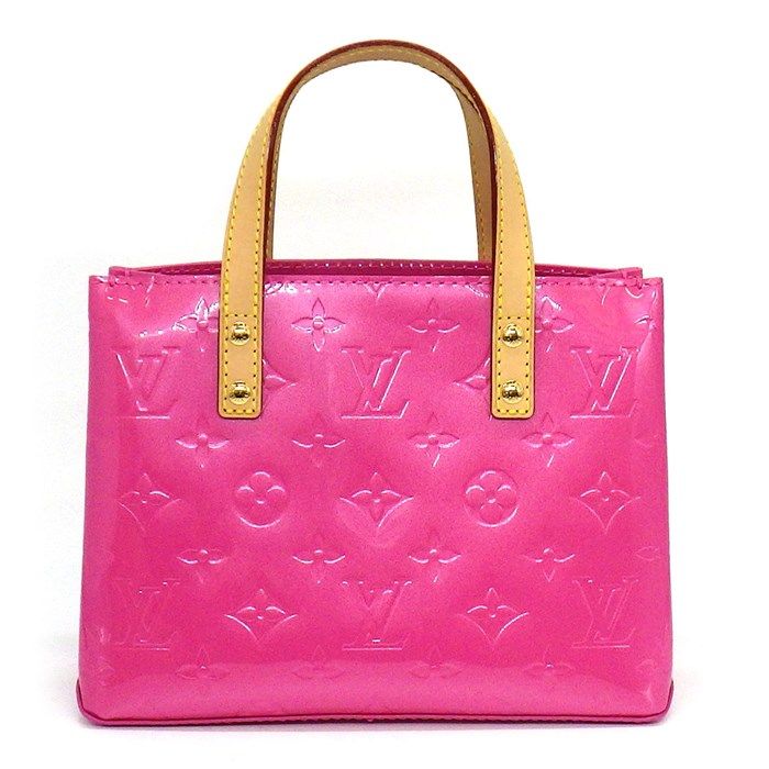 Louis Vuitton Neo Pink Vernis Leather Reed PM Handbag