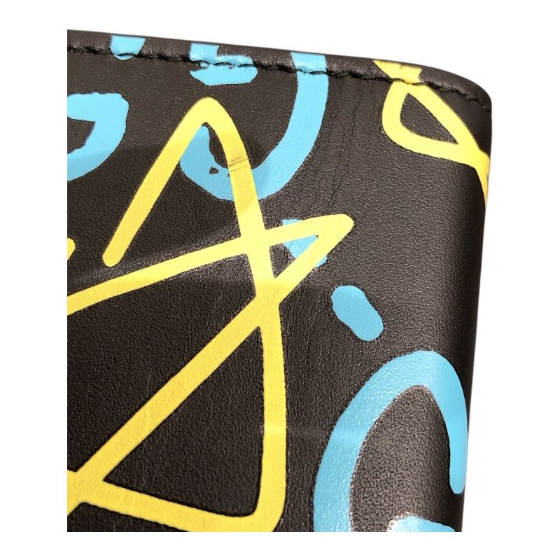 GUCCI GG Ghost Bi-Fold Wallet in Blue/Yellow Leather - Exclusive Design