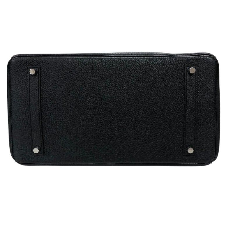 HERMES Birkin 35 Black Togo Leather Handbag with Silver Hardware