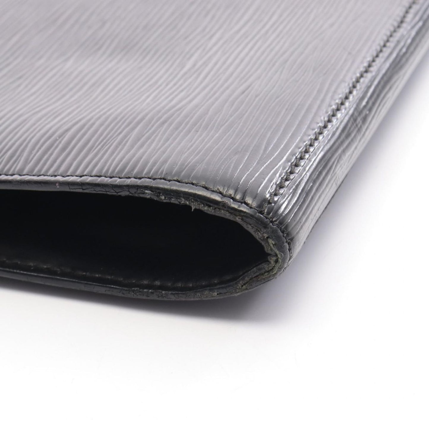 Louis Vuitton Poche Document Epi Noir Clutch Bag - Timeless Elegance