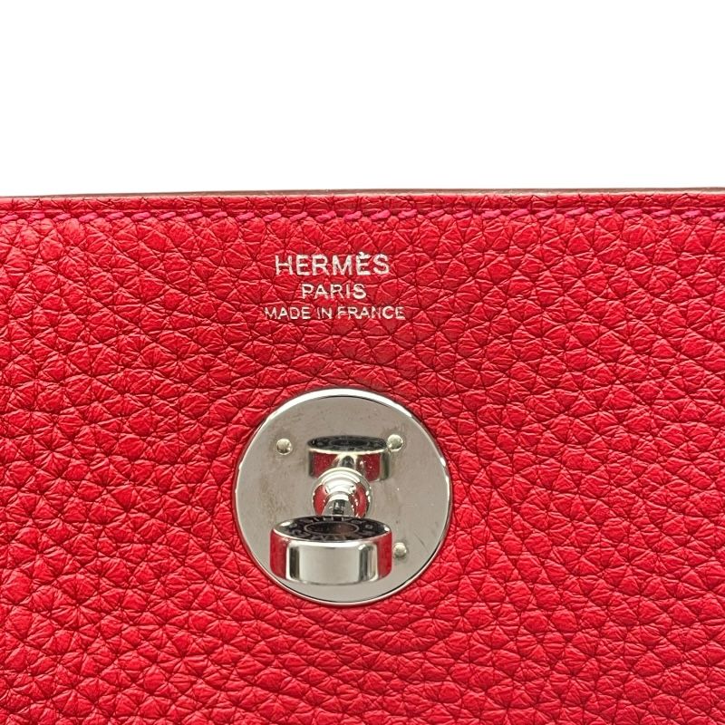 HERMES Lindy 26 Rouge Kazak with Silver Hardware - 2016