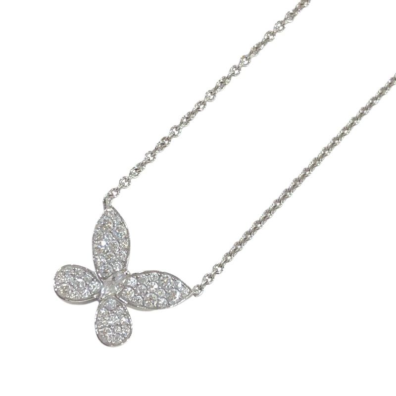 GRAFF Pave Butterfly Mini Necklace in 750WG with Diamonds