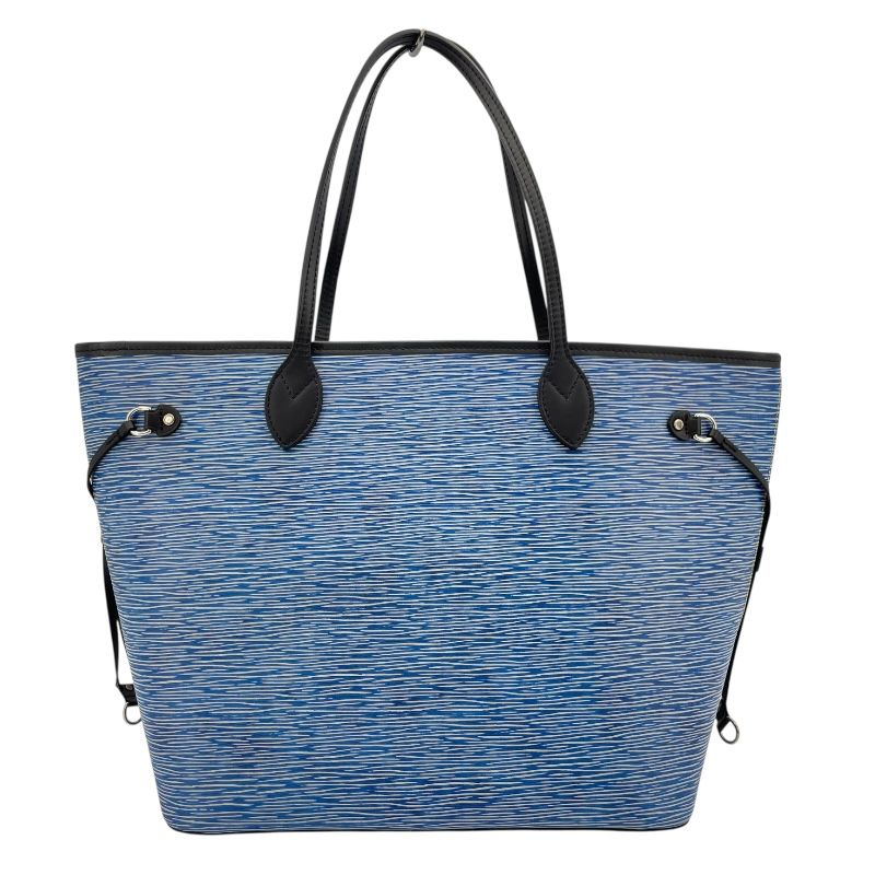 Louis Vuitton Neverfull MM Blue Epi Leather Tote Bag
