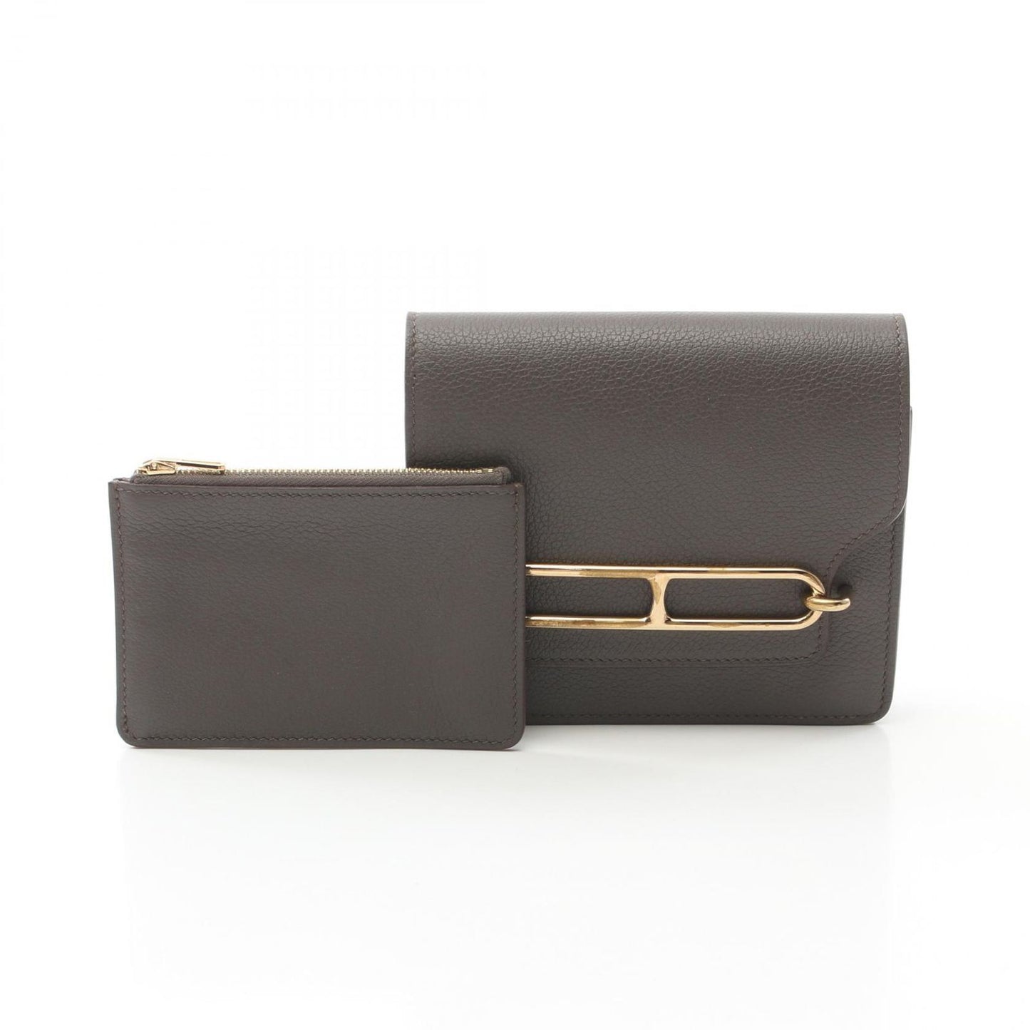 HERMES L'Homme Slim Wallet in Etain Leather - Exquisite Craftsmanship