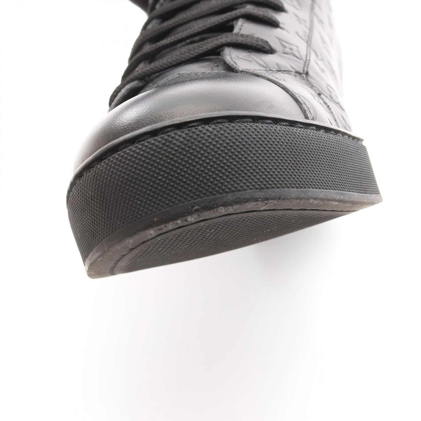 Louis Vuitton Stellar Line Black Leather High-Top Sneakers - Size 36.5
