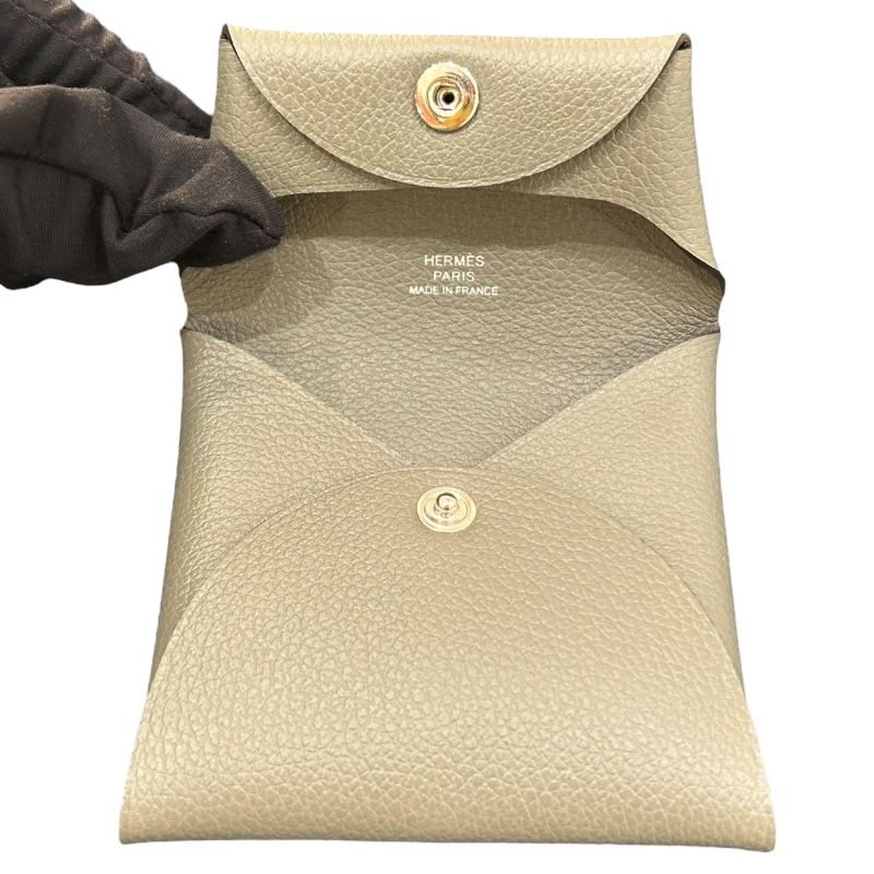 HERMES Bastia Verso Coin Case in Gris Meyer - Unisex Luxury Accessory
