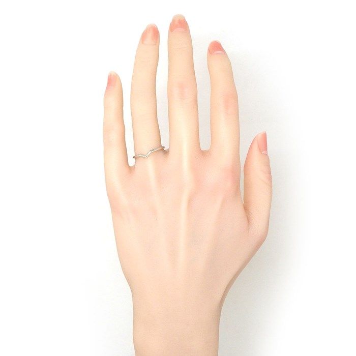 Tiffany & Co. V Band Ring in Platinum PT950 - Size 14