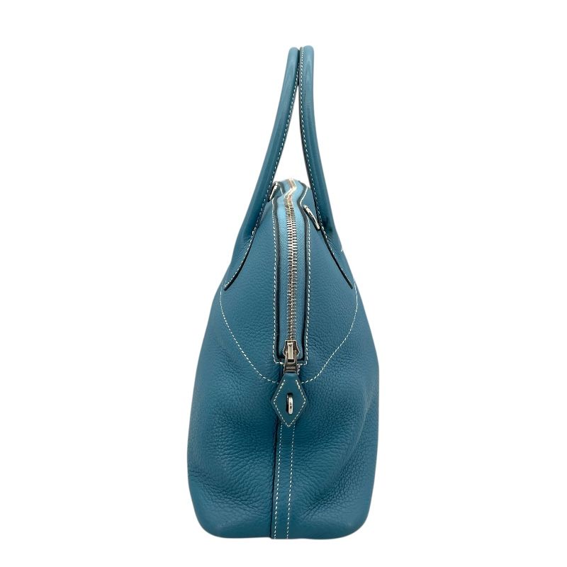 HERMES Bolide 31 in Blue Jean with Silver Hardware - Timeless Elegance
