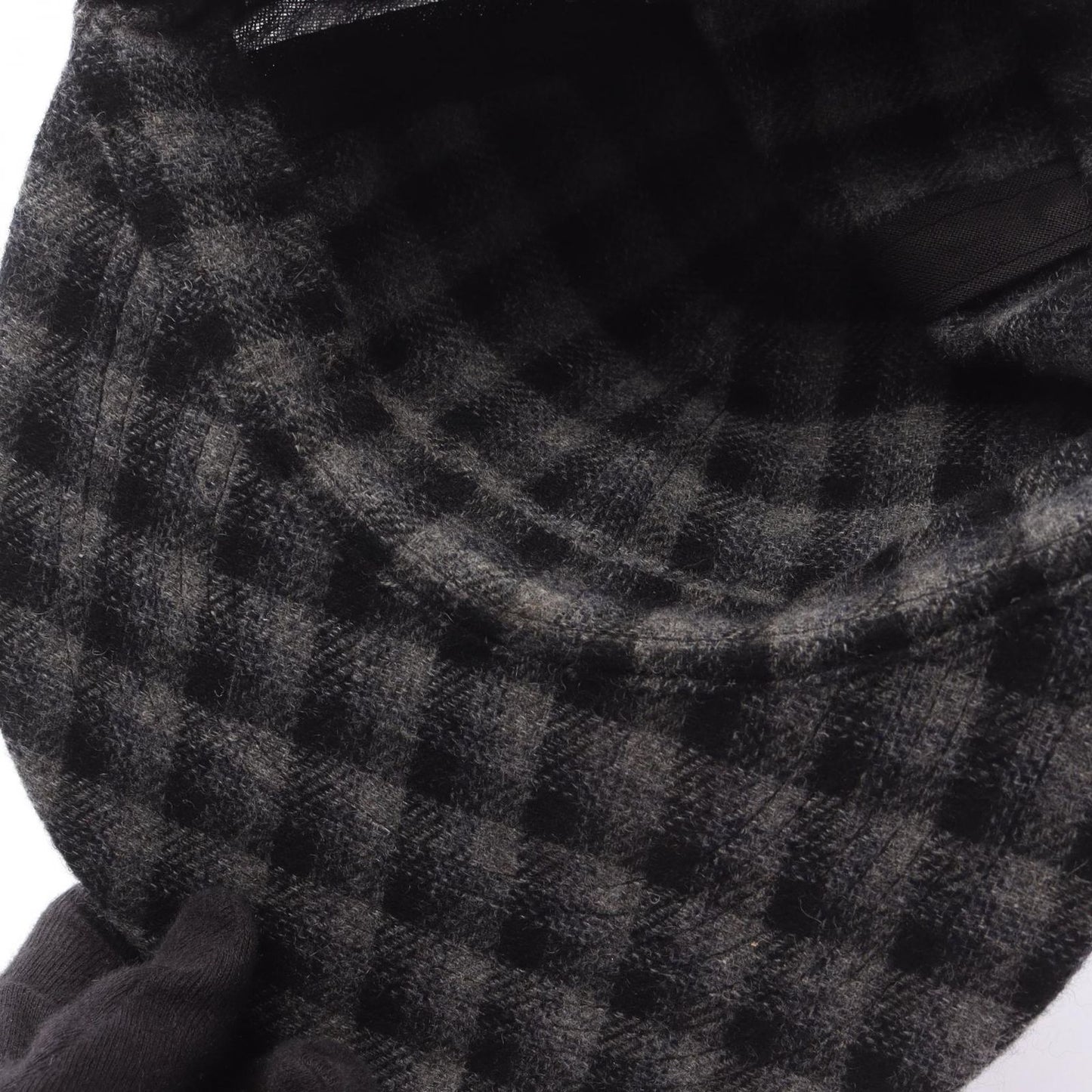 CHANEL Coco Mark Check Cap - Exquisite Cashmere Elegance