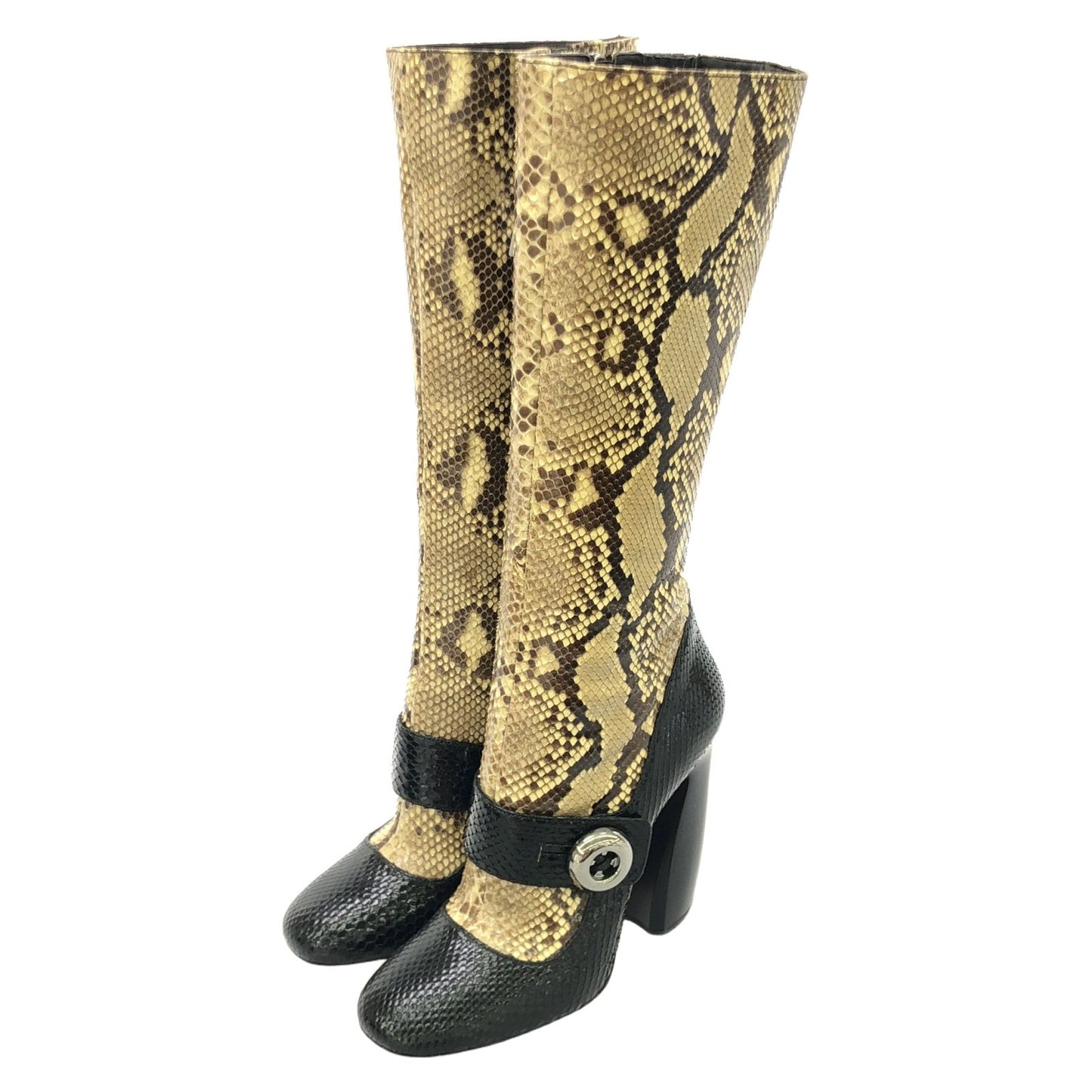 PRADA Brown Leather Long Boots - Timeless Elegance