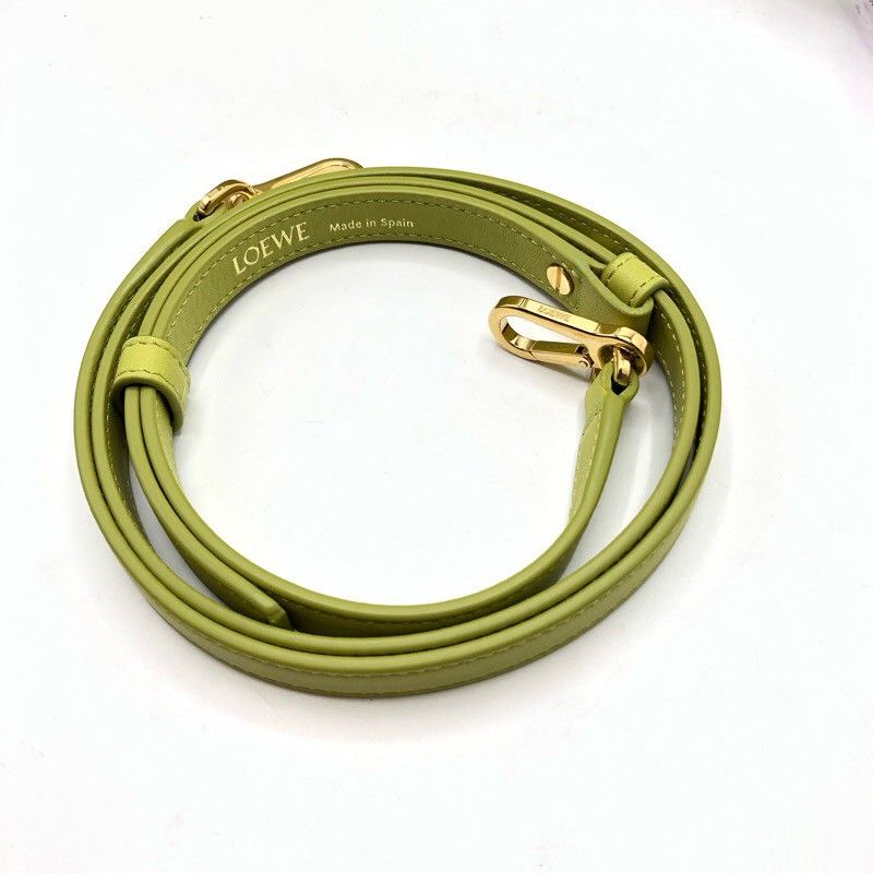 LOEWE Amazona 19 Lime Leather Shoulder Bag with Gold Hardware