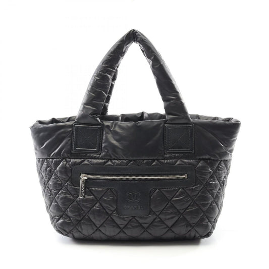 CHANEL Coco Cocoon Small Tote Bag - Black Nylon A48610