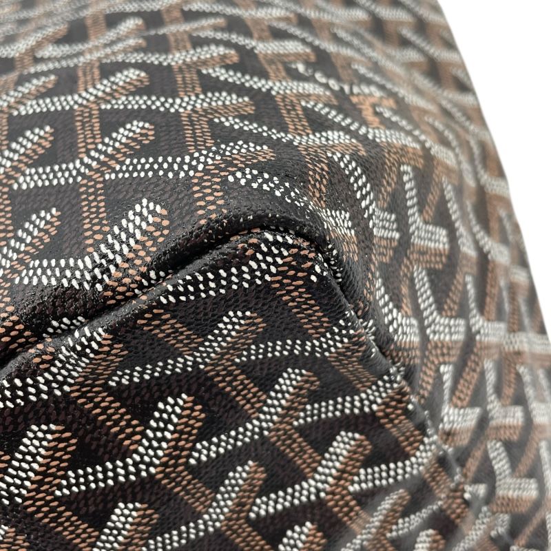 GOYARD Saint Louis GM Black PVC Coated Canvas Tote Bag