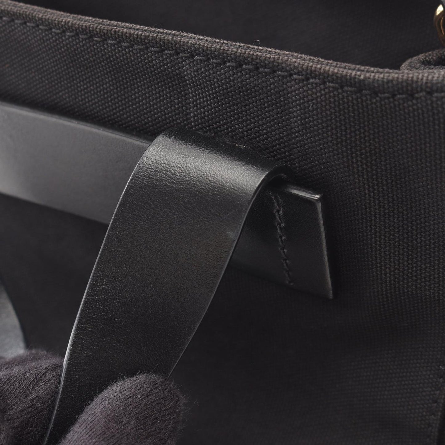 Miu Miu CANAPA Tote Bag - Black Canvas & Leather, 2-Way Handbag