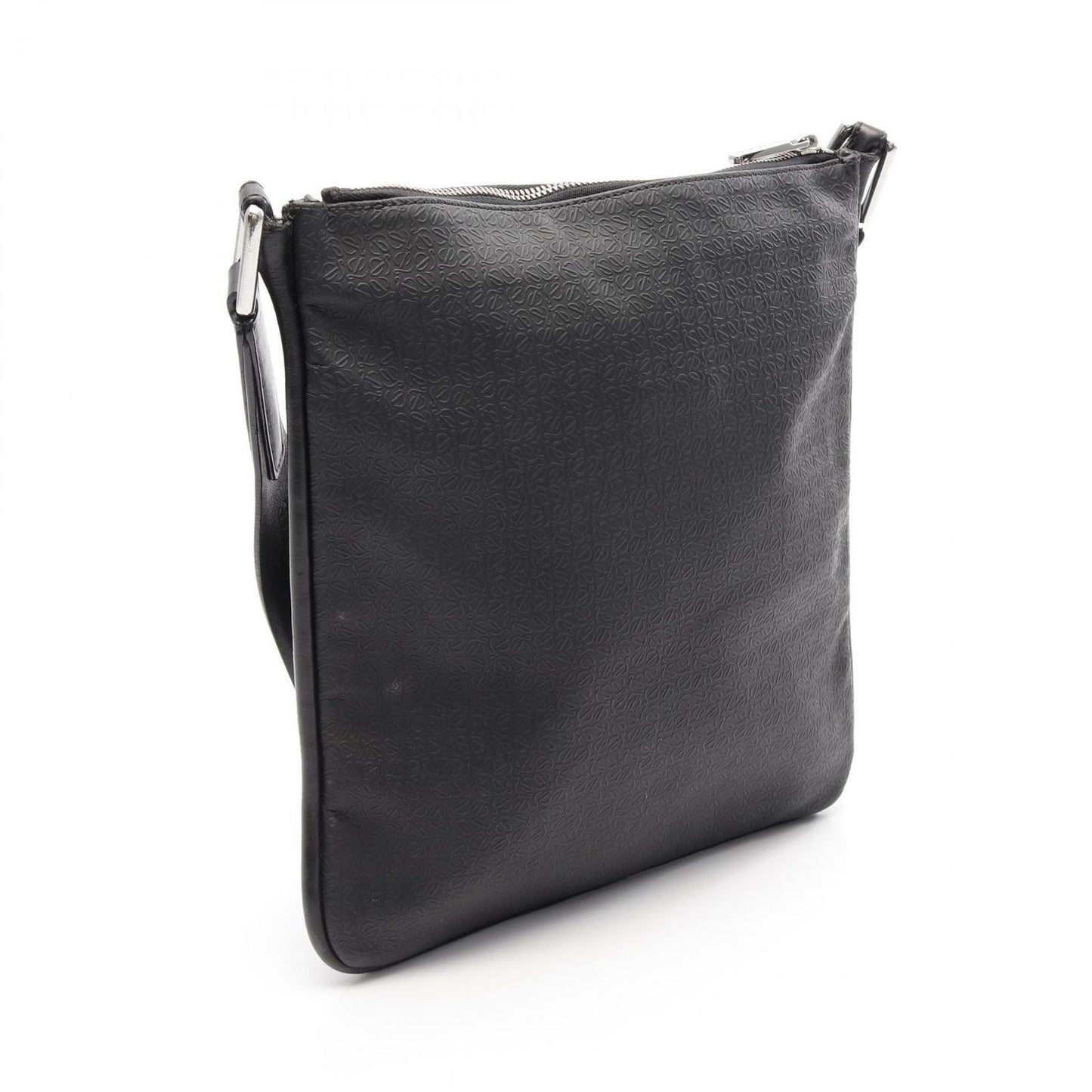 LOEWE Anagram Shoulder Bag in Black Leather - Timeless Elegance