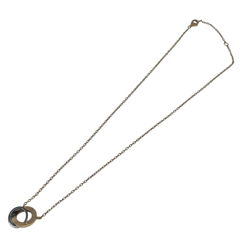 Cartier Love Circle Necklace with 3 Diamonds in 750PG/SS