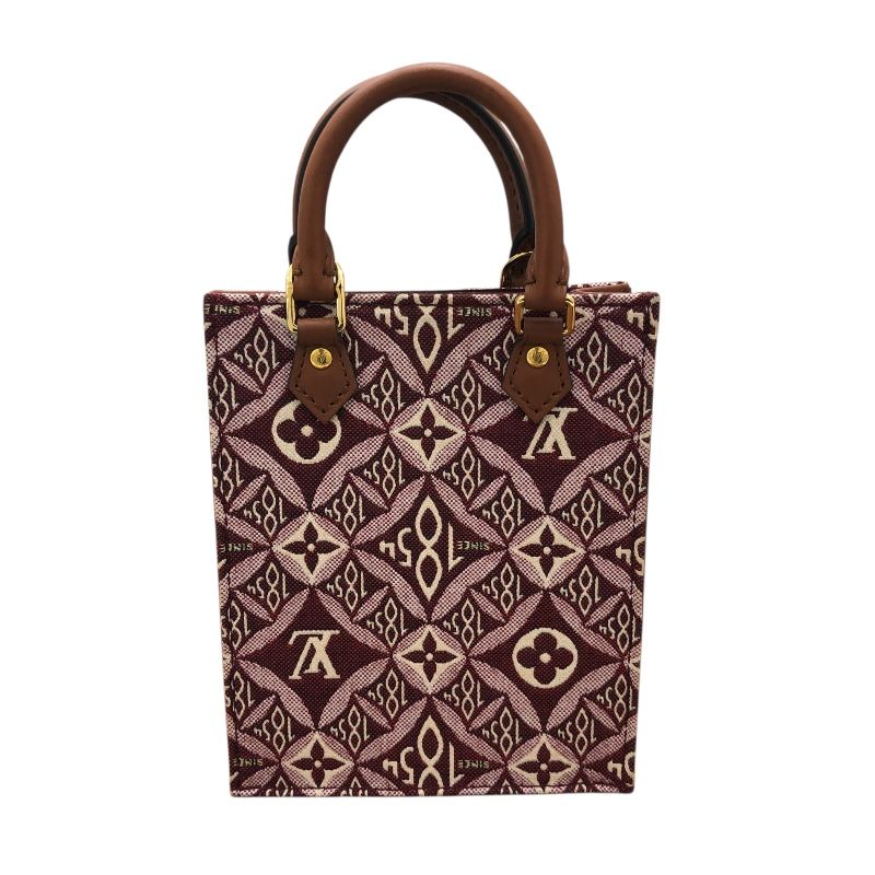 Louis Vuitton Petite Sac Plat M69846 Bordeaux Jacquard Shoulder Bag