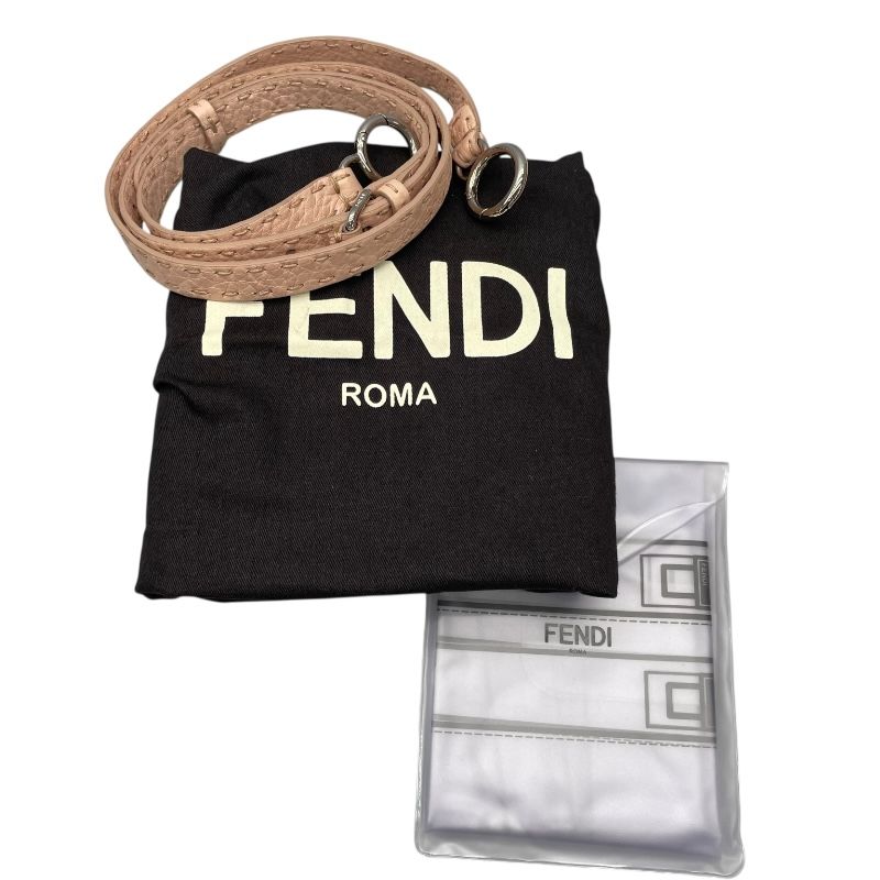 Fendi Selleria Peekaboo Medium Handbag in Light Pink Leather