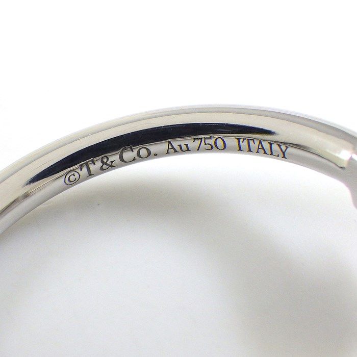 Tiffany & Co. T Wire Ring with Turquoise & Diamonds in K18WG