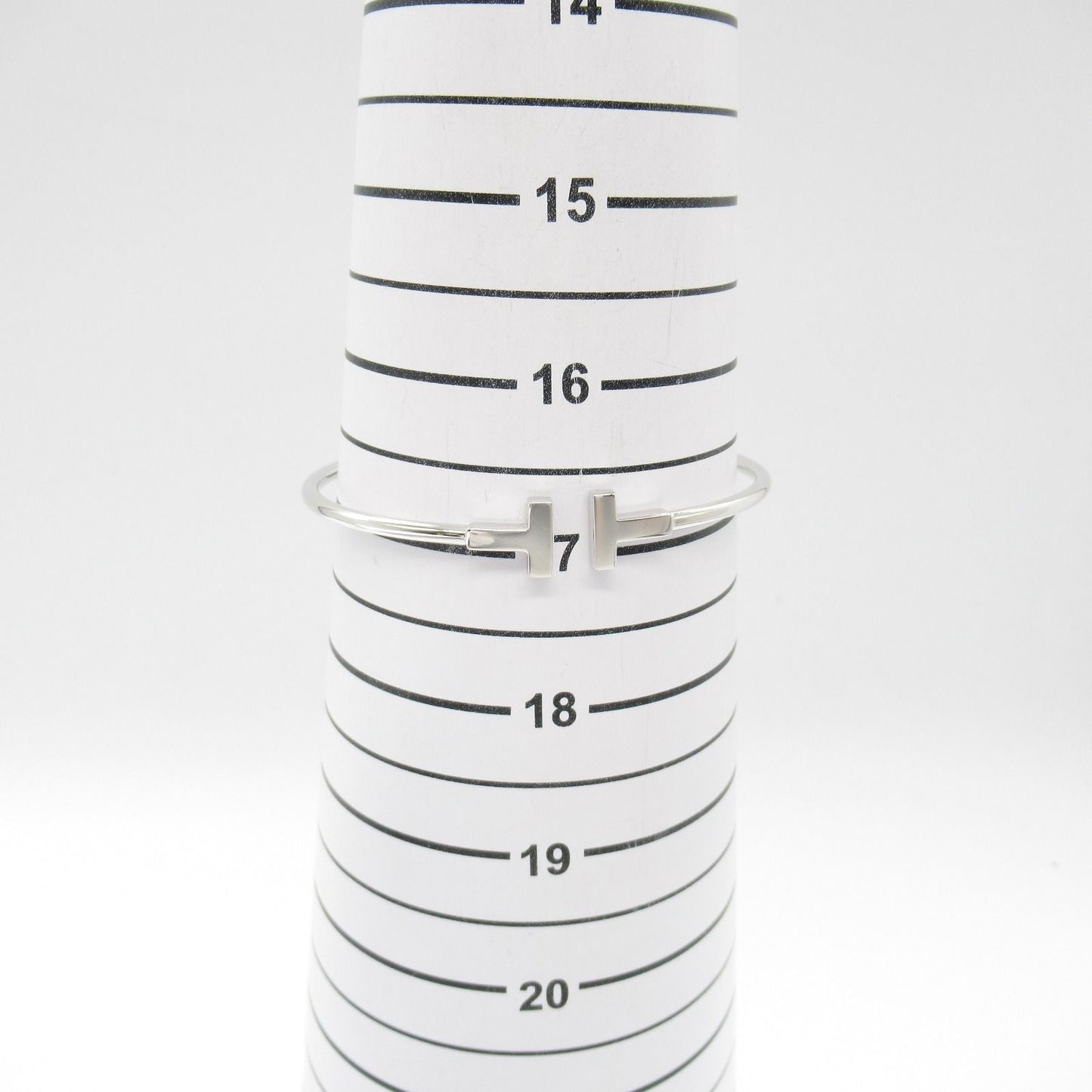 TIFFANY & CO T Wire Bracelet in K18WG - Timeless Elegance