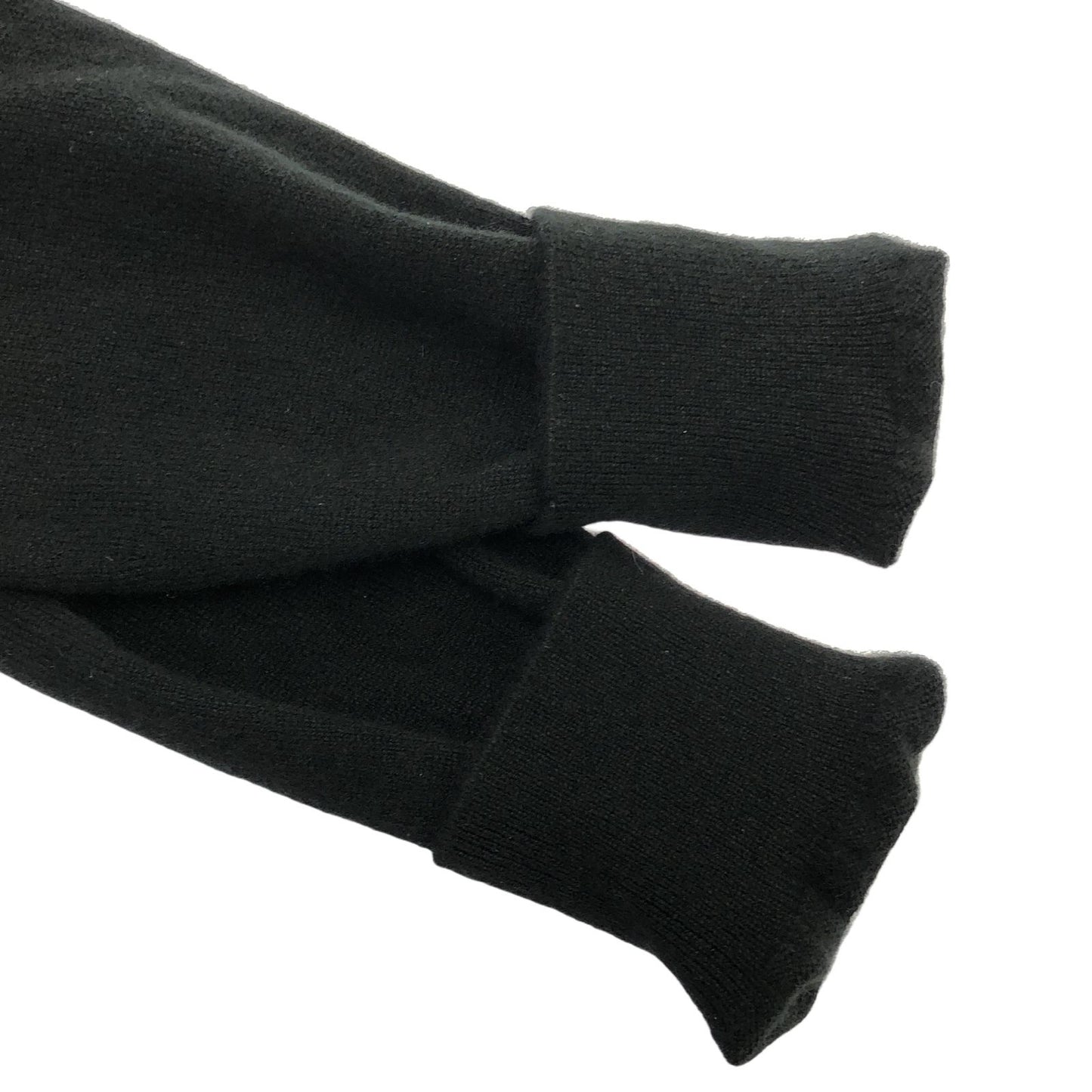 HERMES Black Cashmere Half-Zip Knit Sweater - Size S