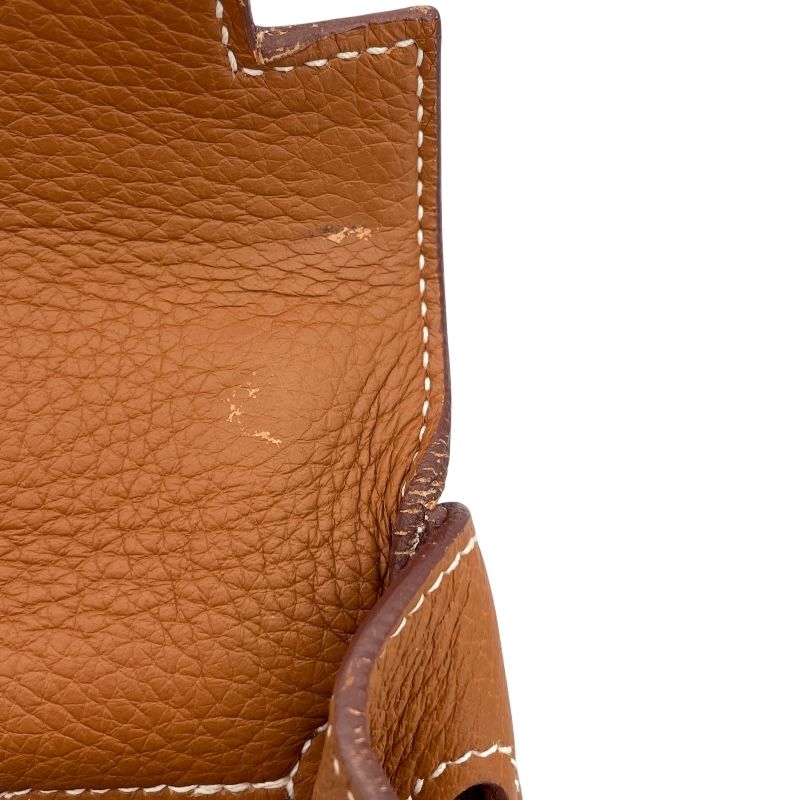 HERMES Birkin 35 Gold Togo Handbag with Silver Hardware