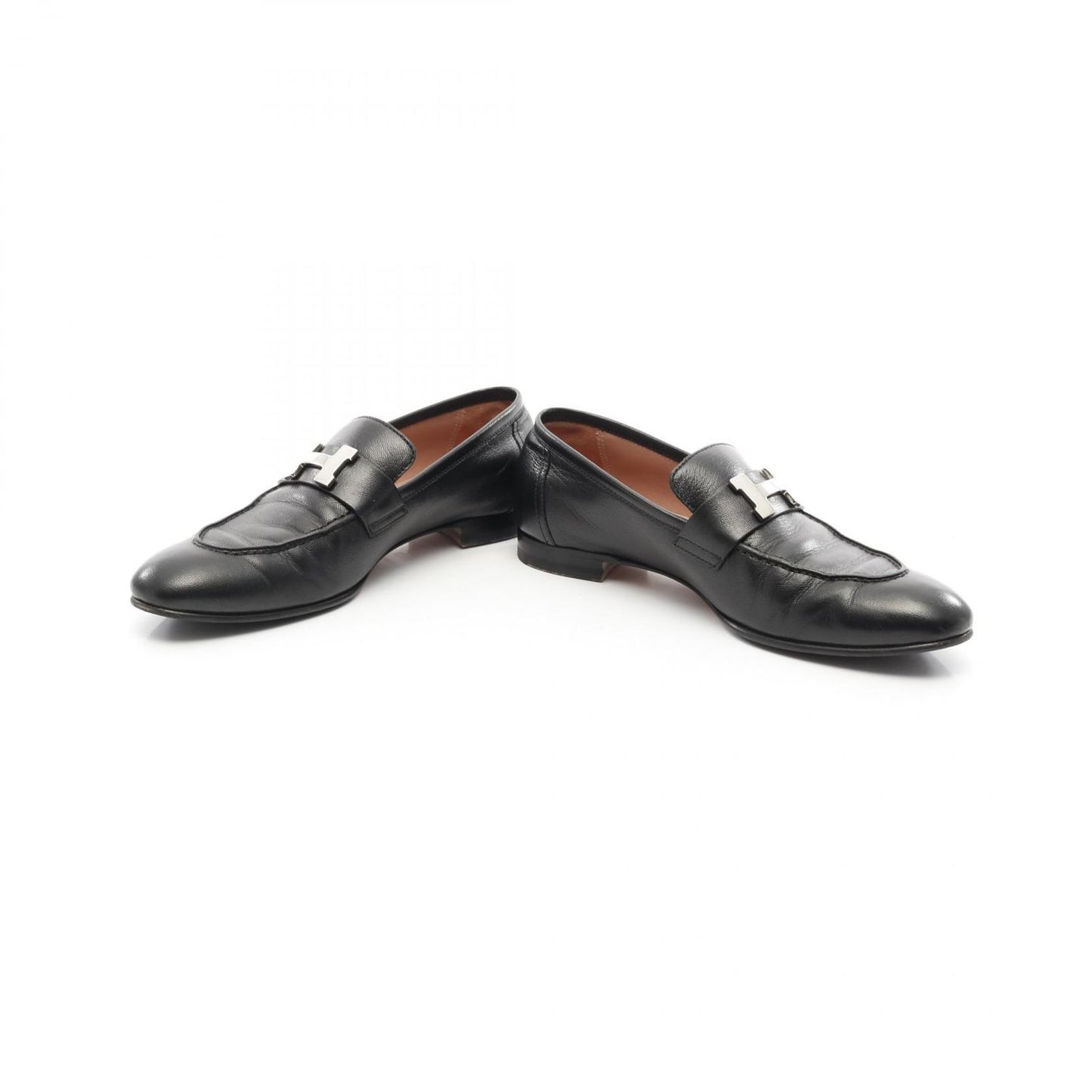 HERMES Moccasin Loafers in Black Leather - Timeless Elegance