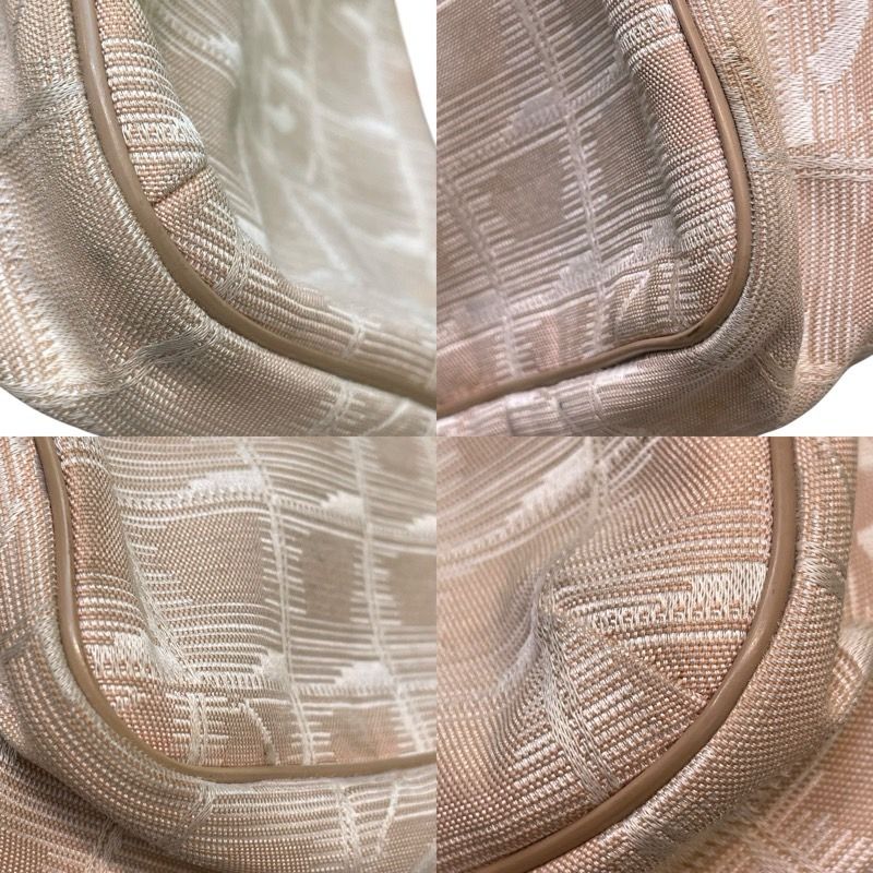 CHANEL Beige Nylon Jacquard New Travel Line Shoulder Bag