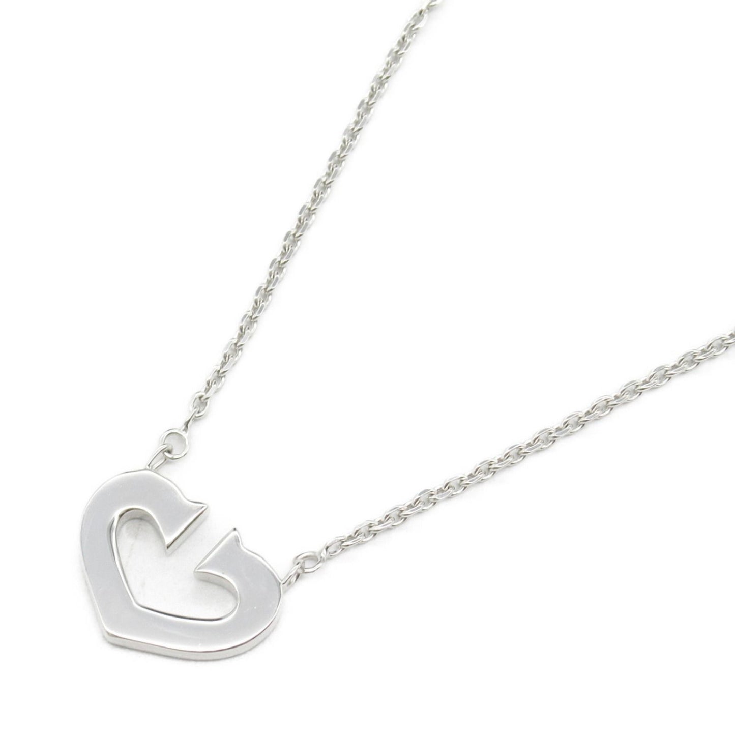 CARTIER C Heart Necklace in 18K White Gold - Timeless Elegance
