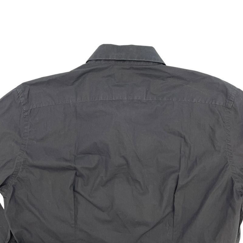 Fendi Logo Embroidered Cotton Shirt - Black, Size 40, 2018