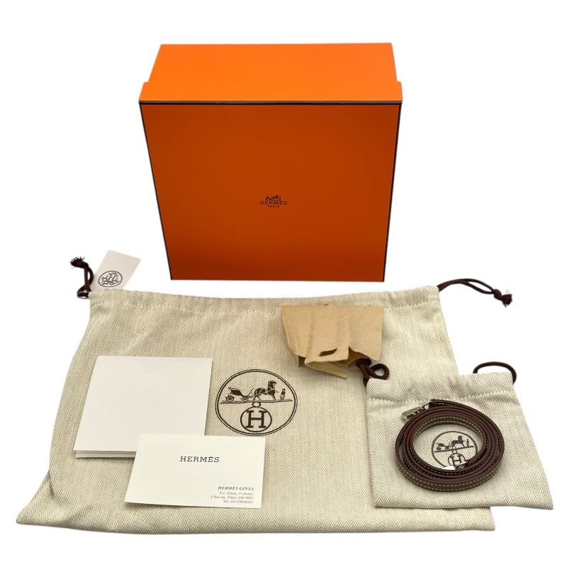 HERMES Mini Kelly 2 W Stamp (2024) Etoupe with Silver Hardware