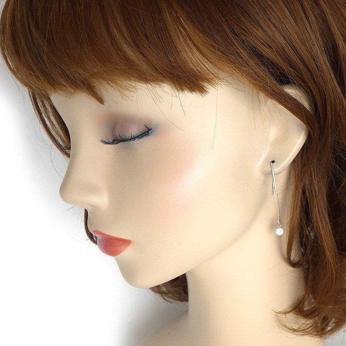 Elegant Diamond Drop Hook Earrings in K18 White Gold - 0.44ct