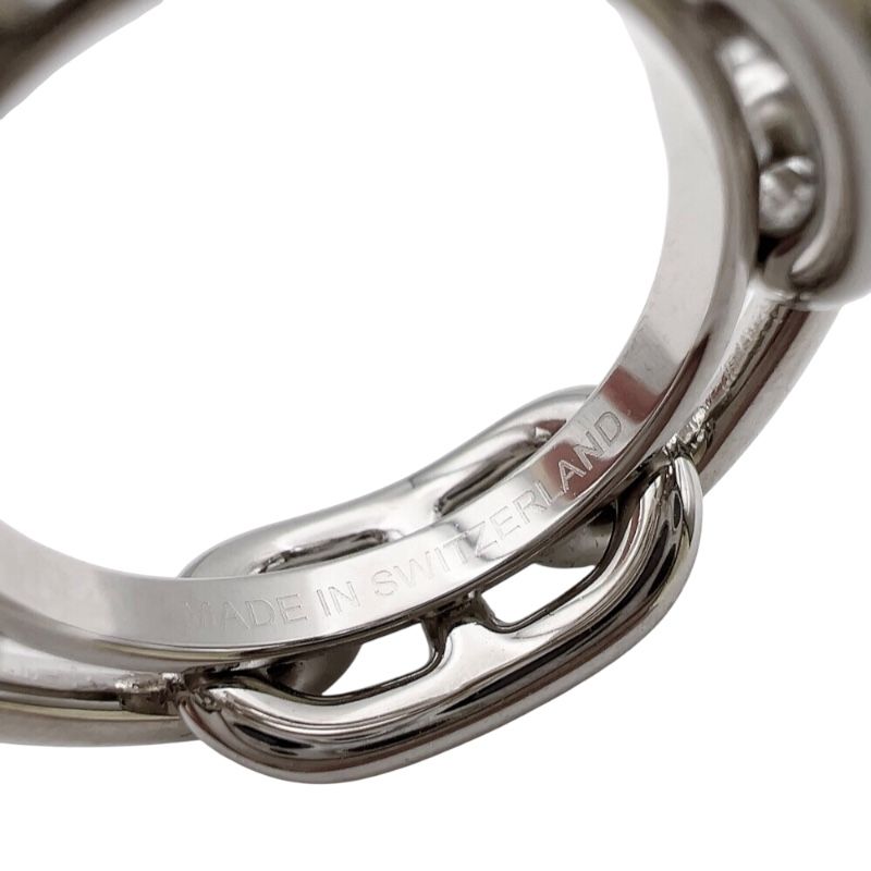 HERMES Rugade Silver Scarf Ring - Unisex Luxury Accessory