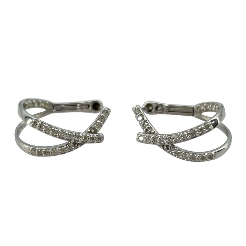 Exquisite K18WG Diamond Earrings - 0.3ct Luxury Jewelry