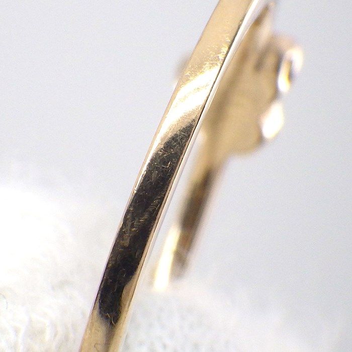 Ponte Vecchio Heart Half-Circle Pink Gold Diamond Pinky Ring