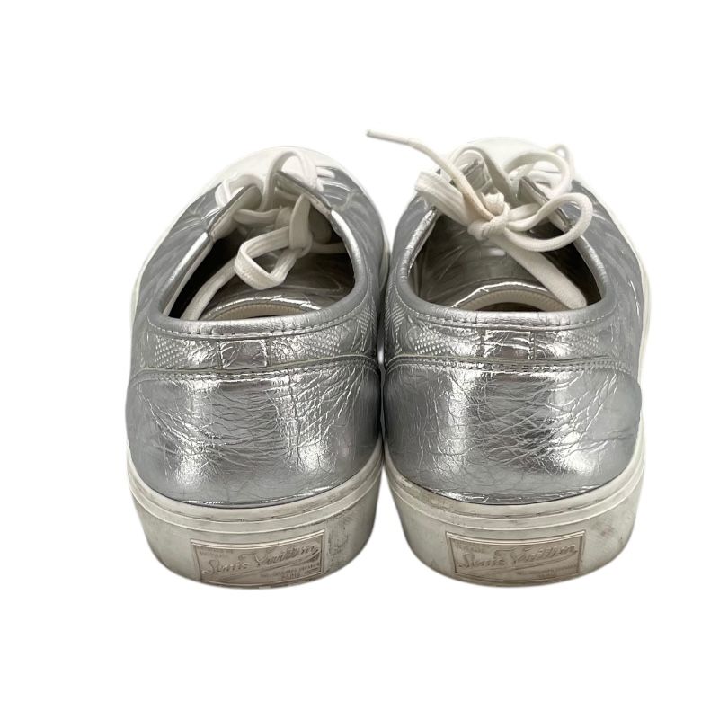 Louis Vuitton Tattoo Line Metallic Low-Cut Sneakers - Silver, UK9.5