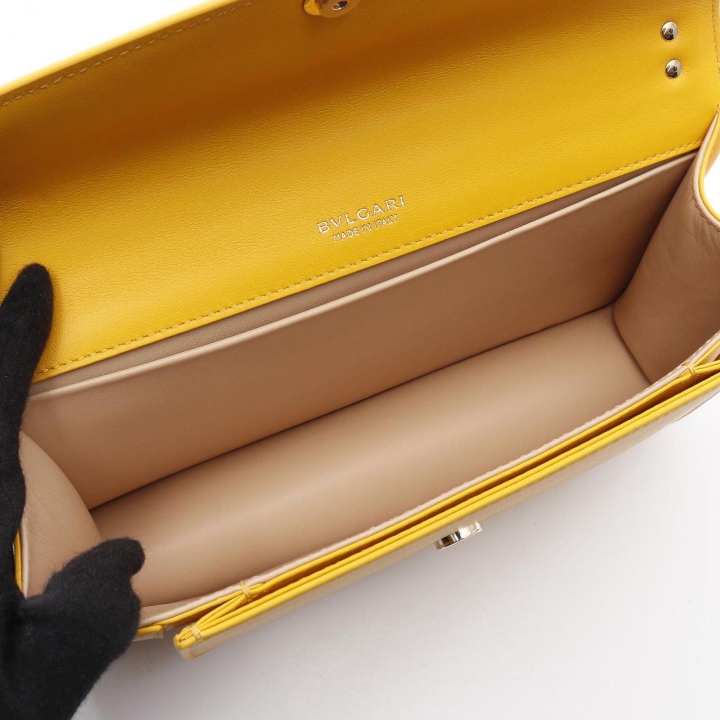 BVLGARI Serpenti Forever Yellow Leather Handbag - Exquisite Craftsmanship