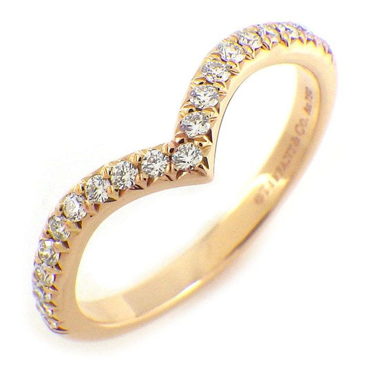 Tiffany & Co. Soleste V-Band Half Circle Diamond Ring in K18PG