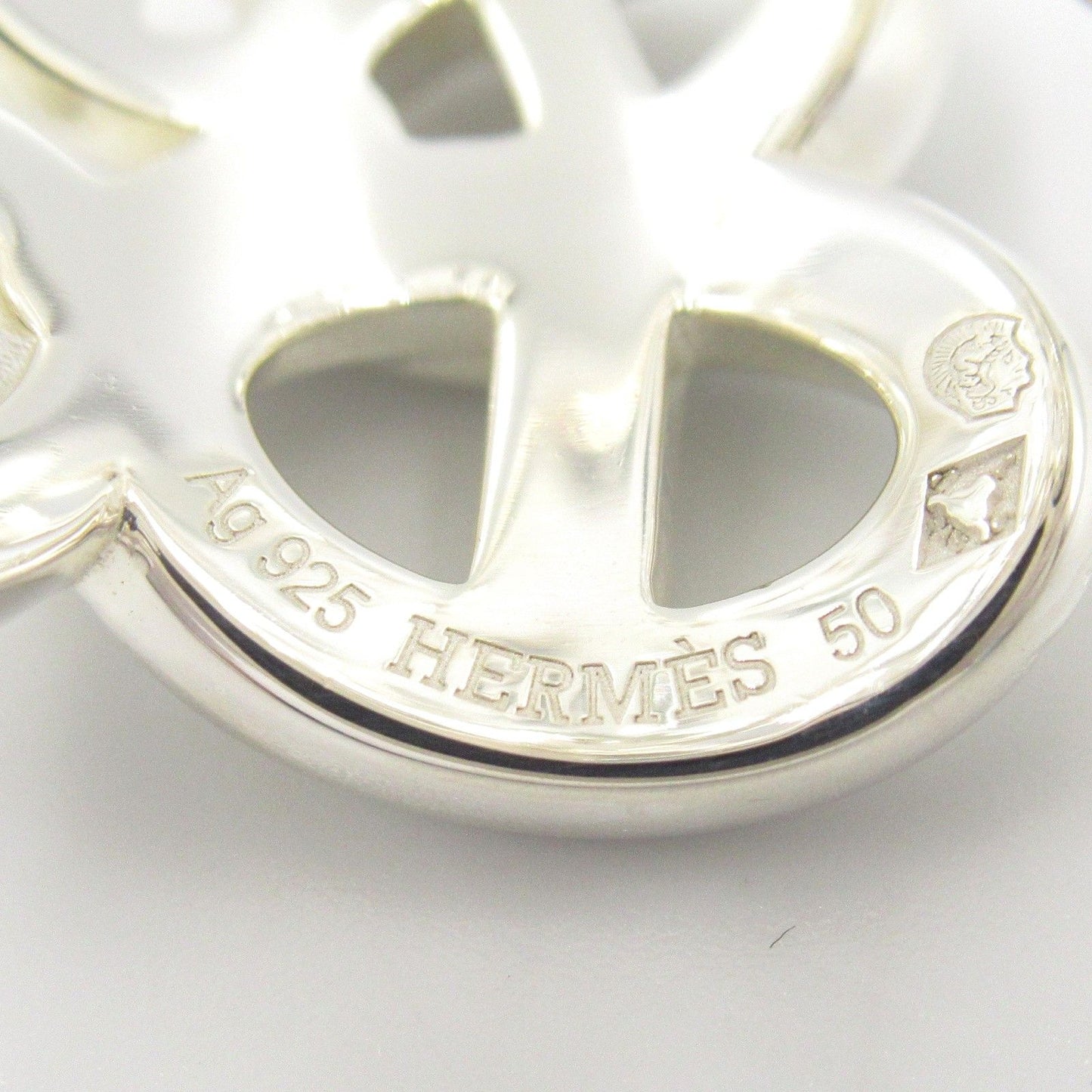 HERMES Silver 925 Chaine d'Ancre Ring - Timeless Elegance