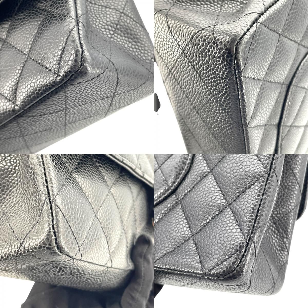 CHANEL Matelassé 25 Black Caviar Leather Shoulder Bag